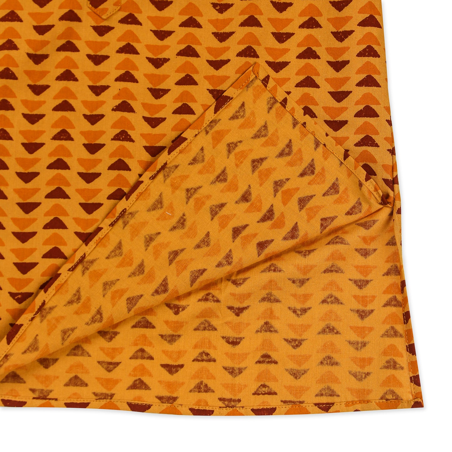 Mustard Kurta Pajama for Boys, Ages 0-16 Years, Cotton, Geometric Print