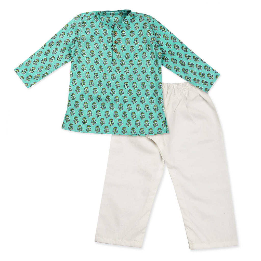 Sea Green Kurta Pajama for Boys - Ages 0-16Y