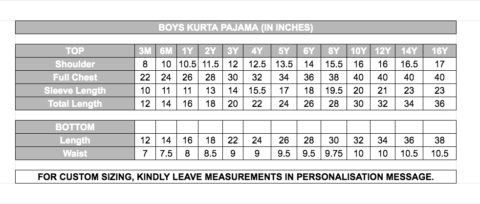 Multicolor Kurta Pajama for Boys - Ages 0-16Y