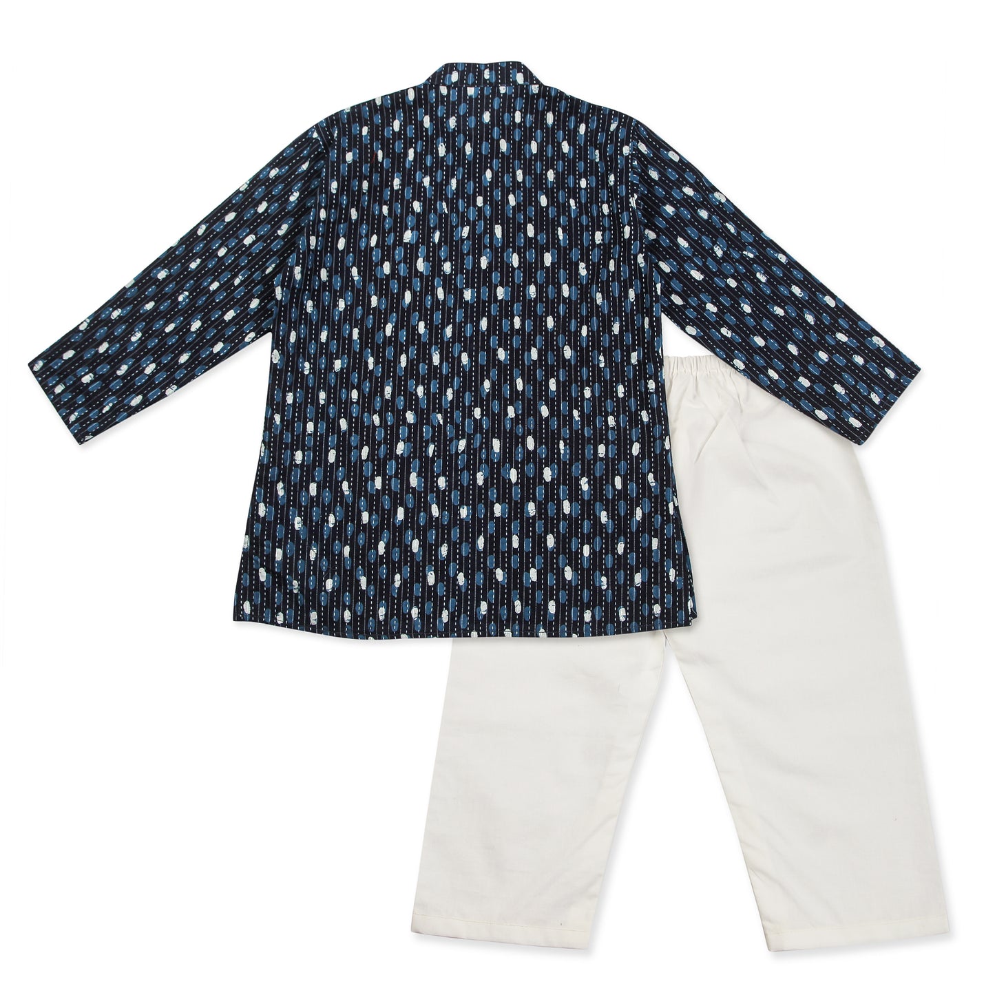 Indigo Blue Kurta Pajama for Boys, Ages 0-16 Years, Cotton, Indigo Print