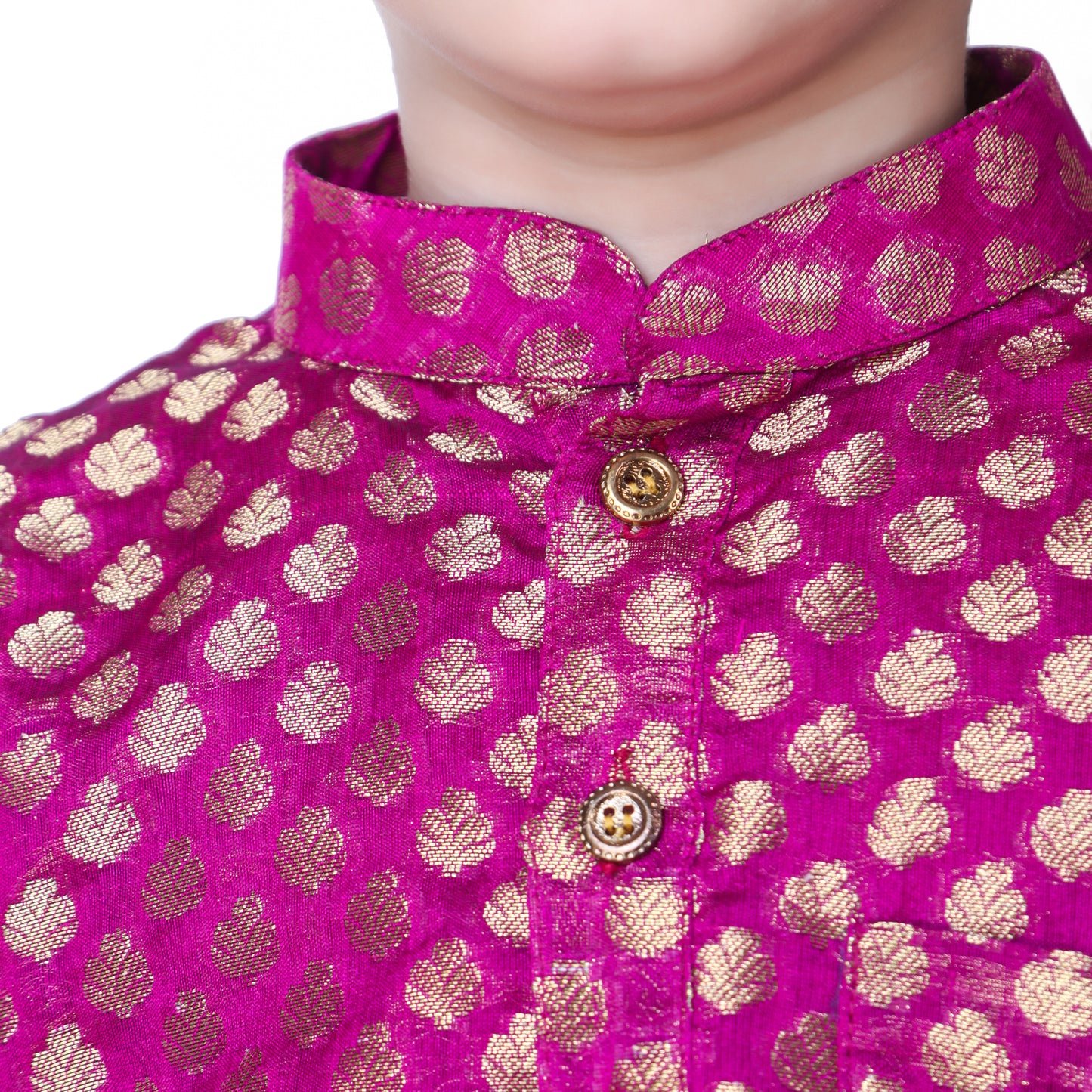 Purple Kurta Pajama for Boys - Ages 0-16Y - Brocade Silk
