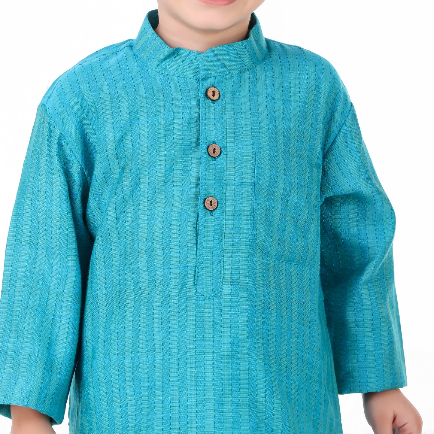 Sky Blue Kurta Pajama for Boys, Ages 0-16 Years, Cotton-Silk (with cotton lining)