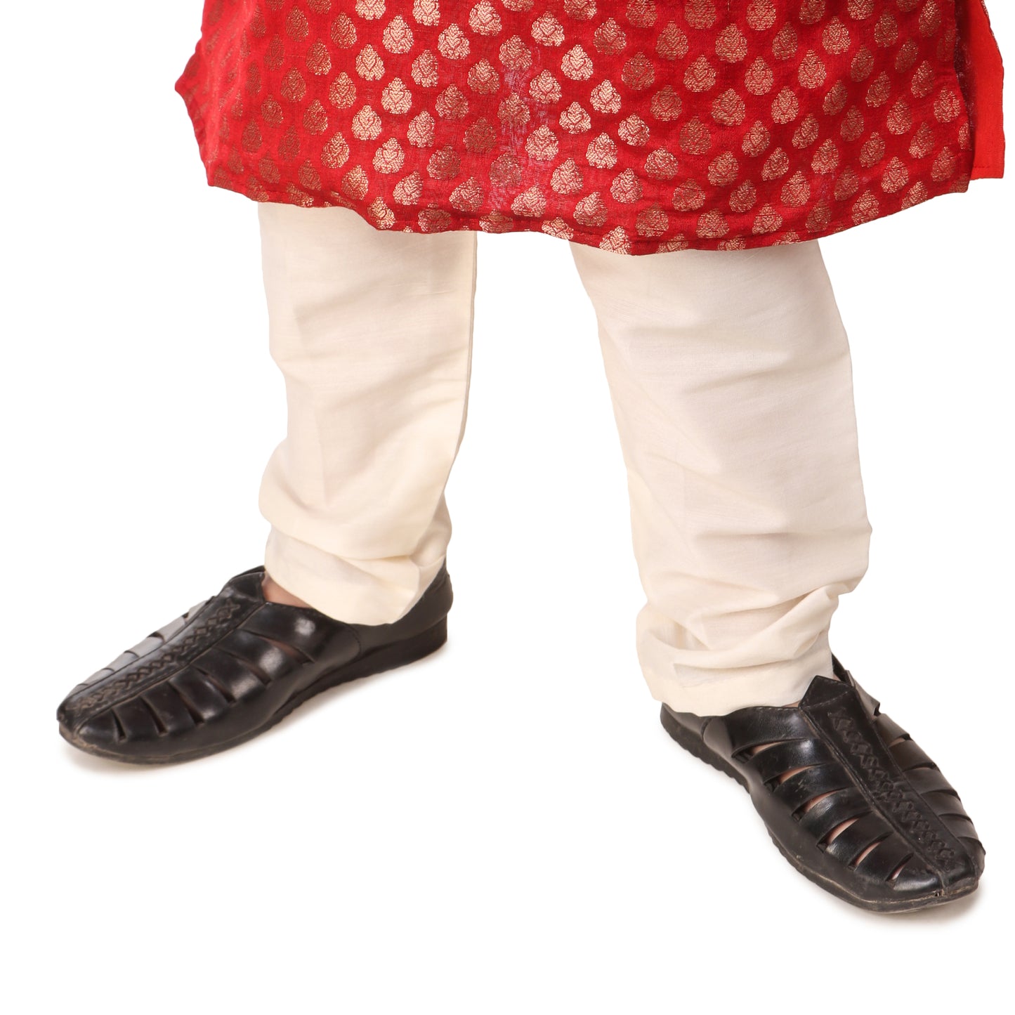 Red Kurta Pajama for Boys - Ages 0-16Y - Brocade Silk