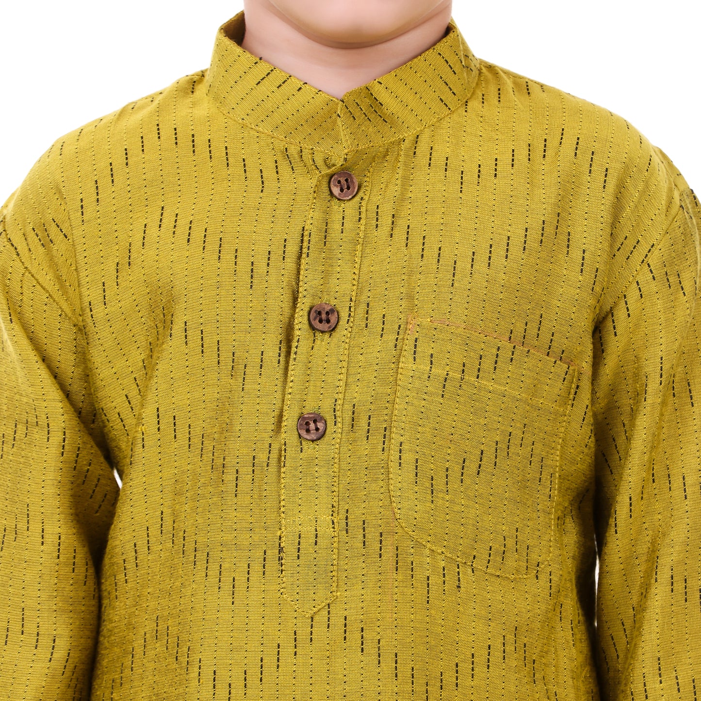 Lime Green Kurta Pajama for Boys, Ages 0-16 Years, Cotton-Silk (with cotton lining)