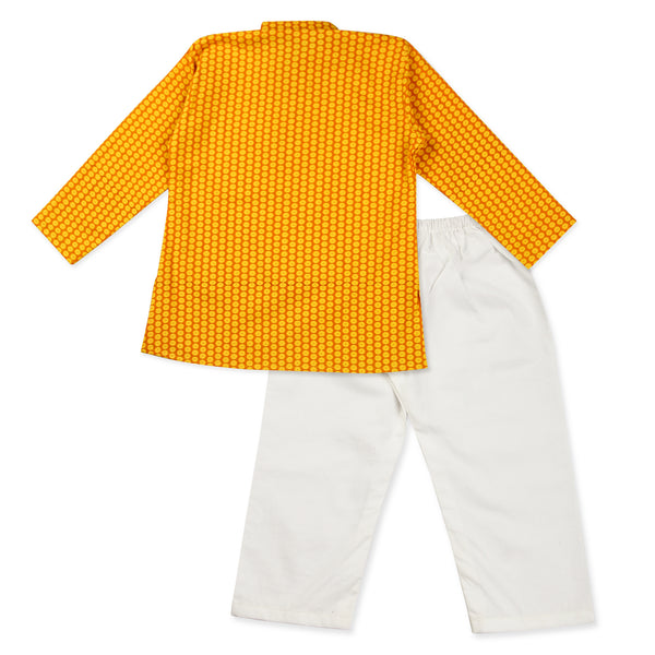 Yellow Kurta Pajama Set for Boys - Ages 0-16Y